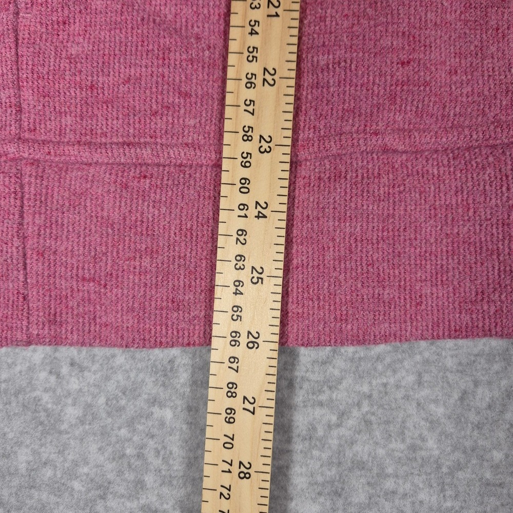 Nike Quarter Zip Pullover Womens XL Pink Waffle Knit Swoosh Long Sleeve - Picture 6 of 7